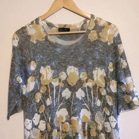 Inoah yellow and gray floral knit dress size S - Picture 4 of 6